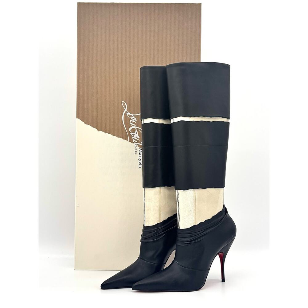 Christian Louboutin x Maison Margiela Xrismarteen 100 Knee High Boots 37 - Picture 2 of 9